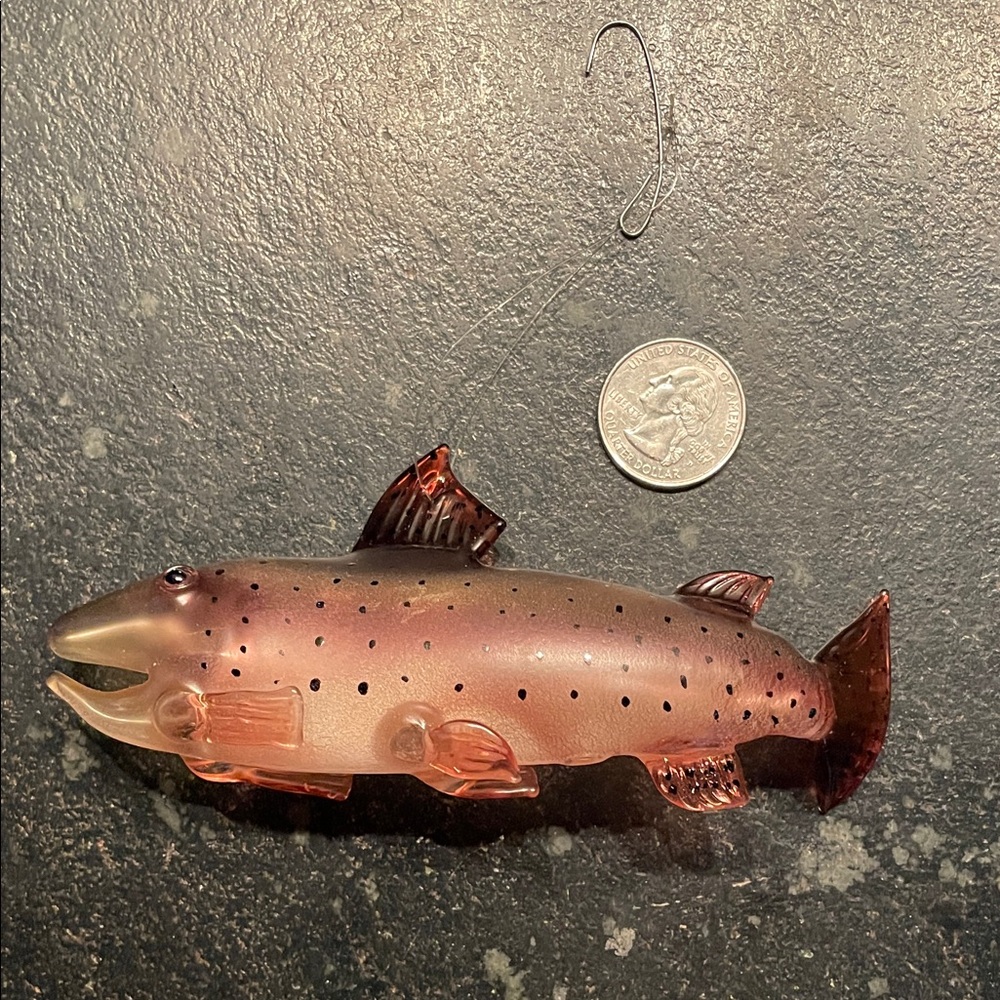 Gorgeous Blown Glass Trout Ornament (NWOT) - Picture 3 of 8